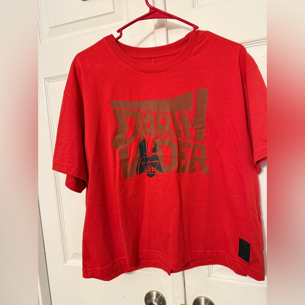 Disney Parks Galaxy’s Edge Darth Vader red shirt, Large. New with tags.